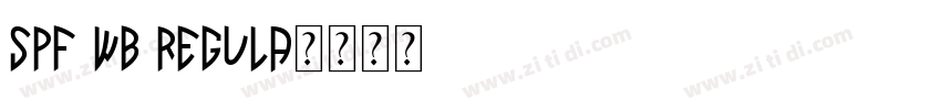 SPF WB Regula字体转换